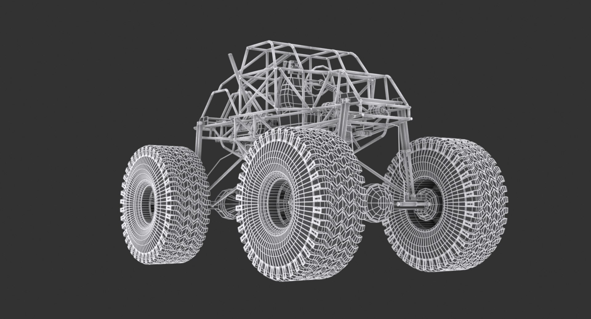 Monster Truck Chassis 3d Model