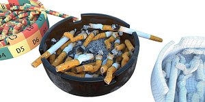 Cigarette Ashtray 3D