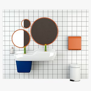 3D vitra sento kids bathroom set model