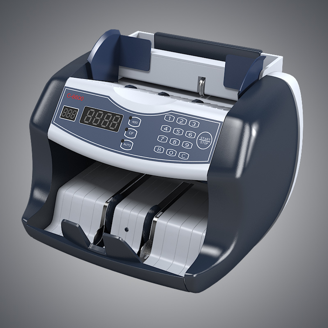 3d model currency money counter c-600