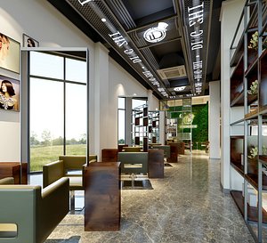 Industrial LOFT Barber shop Reception