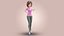 Cartoon Woman Rigged 3D model