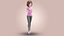 Cartoon Woman Rigged 3D model
