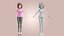 Cartoon Woman Rigged 3D model