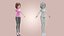Cartoon Woman Rigged 3D model