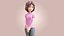 Cartoon Woman Rigged 3D model