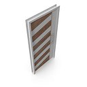Modern Design White Metal Steel Door with Wooden Details model