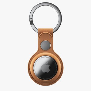 3D AirTag Leather Key Ring