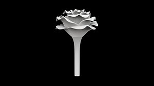 Rose with Printing Base 3D Print Model 3D model