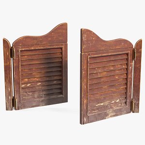 Rustic Saloon Doors Rigged for Cinema 4D