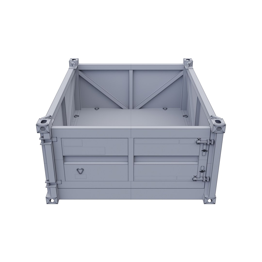 3D 10 Half Height Container - TurboSquid 1715980