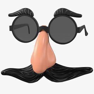 3D model groucho disguise glasses mask