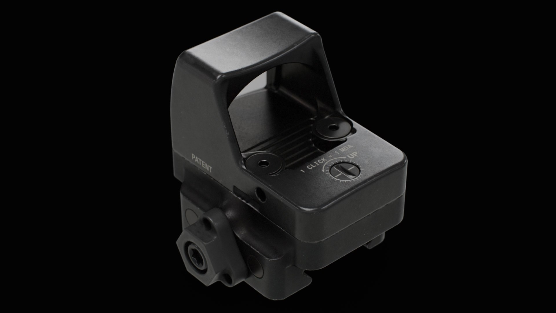3D Model Trijicon RMR Automatic LED Illuminated And 45 Degree Mount ...