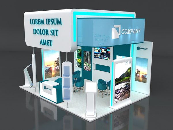 3D booth exhibit stand - TurboSquid 1632169