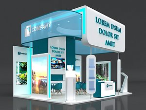 3D booth exhibit stand