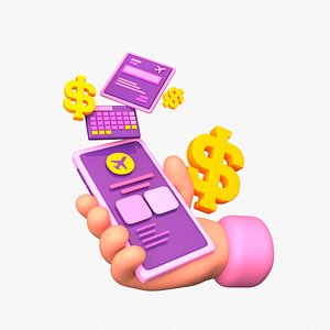 3D Online flight ticket booking