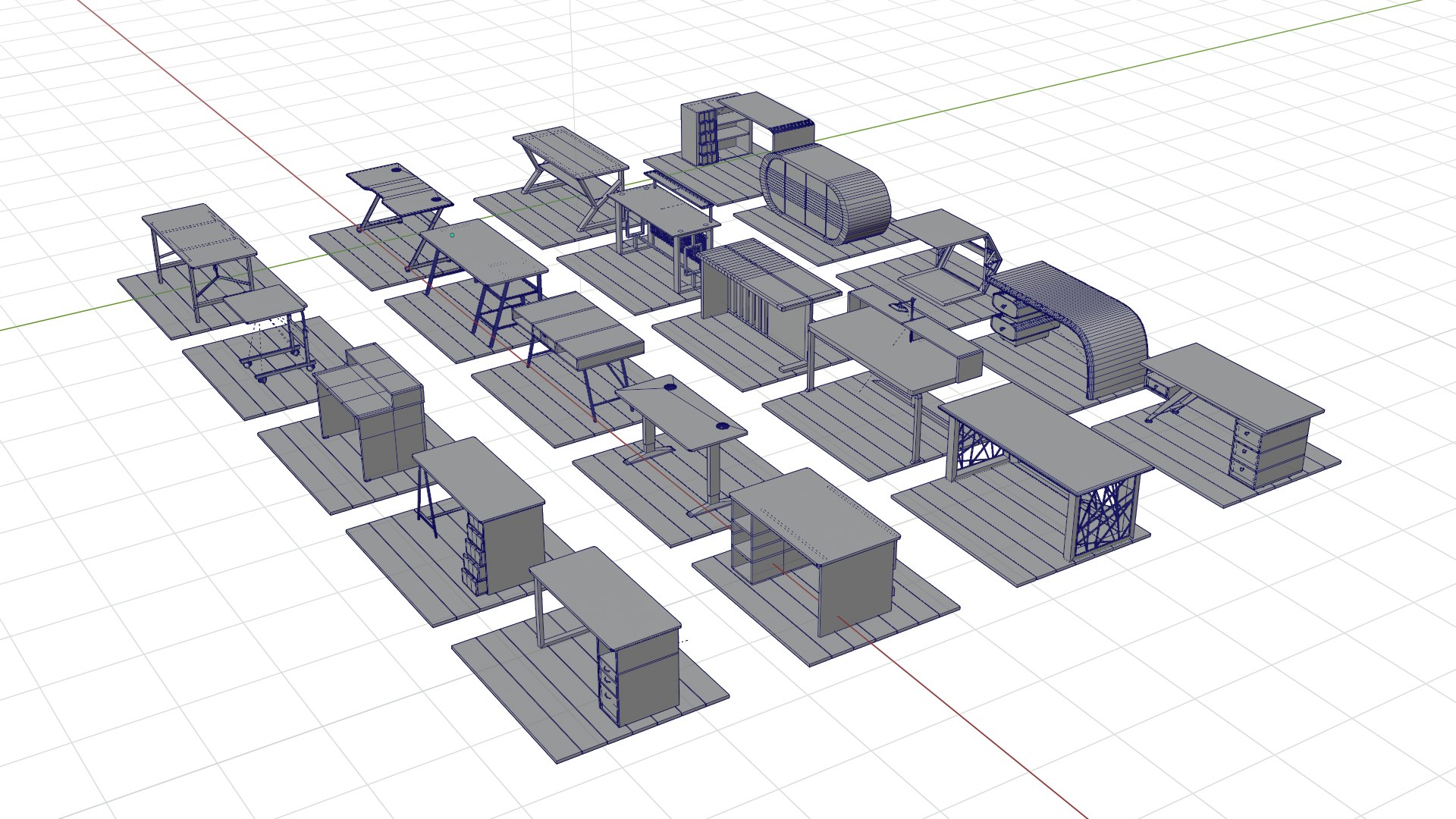 3D Office desk pack1 model https://p.turbosquid.com/ts-thumb/SG/qFrzX0/pV/wiredesk/png/1673733409/1920x1080/fit_q87/7da181e68a11f754b15bd0e8e73090b0668f044c/wiredesk.jpg