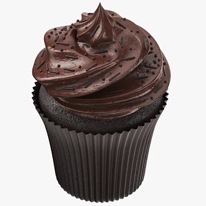Detailed Cupcake Chocolate model