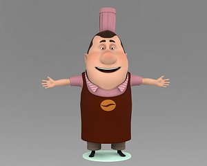 chef cartoon character 3D