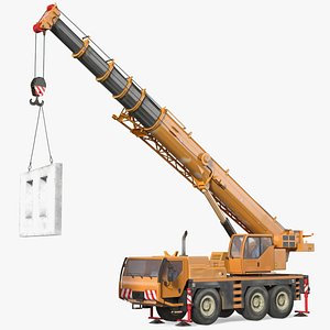 Compact Crane Liebherr with Concrete Wall model
