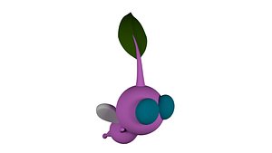 3D model pink leaf pikmin