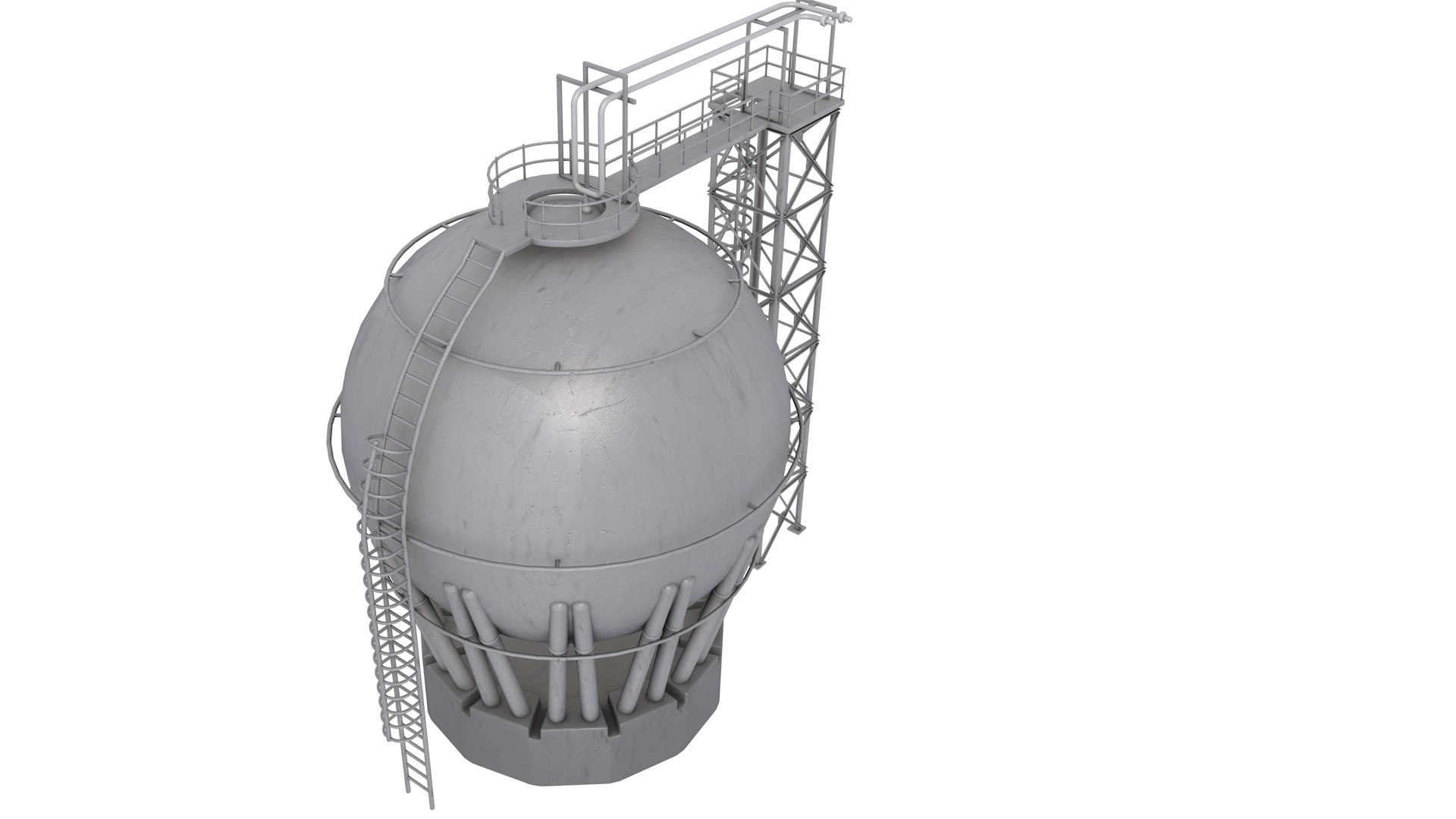 3D Crude Oil Storage Tank Model - TurboSquid 2068726