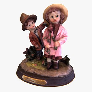 3D model boy statuette souvenir