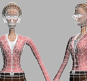UDK ready Character Female with glasses