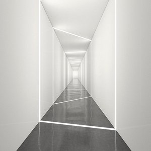 3D hallway light realistic model