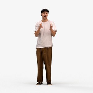00553Jason003 - Adult Caucasian man talking in public wearing autumn or spring attire