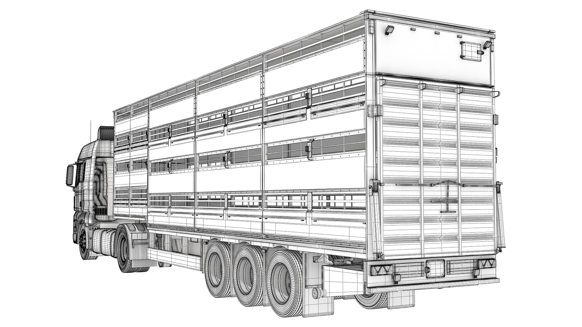 3D Truck with Animal Transporter Trailer https://p.turbosquid.com/ts-thumb/SH/Ehrj0f/O6/truck3d19/jpg/1674928085/1920x1080/fit_q87/1b790fcc78f0eb439dc271547aa56767a195b646/truck3d19.jpg