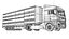 Camión con remolque para transporte de animales