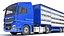 Camión con remolque para transporte de animales
