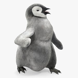 penguin baby walking pose 3D model