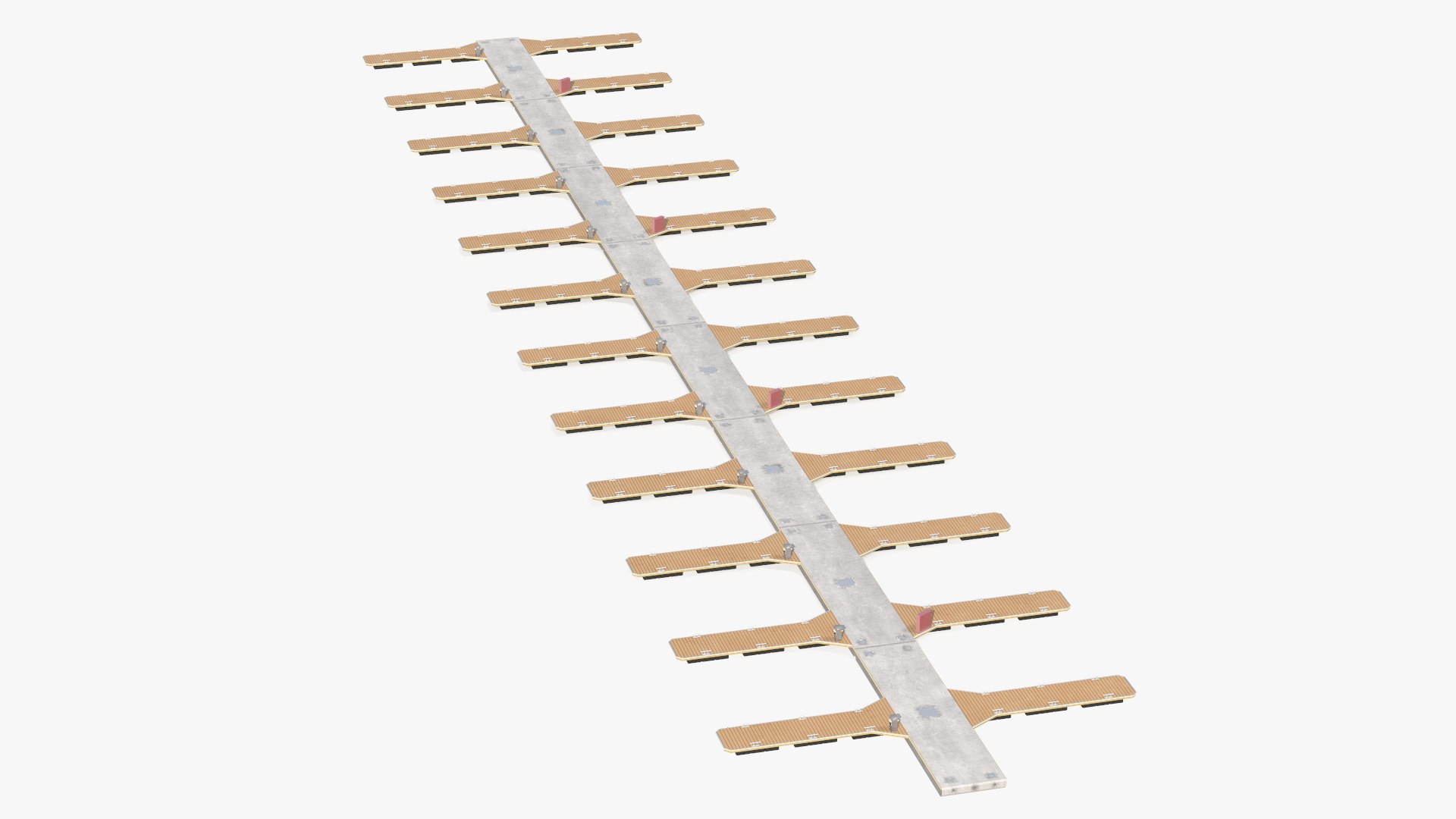Yacht Pier 3D model preview
