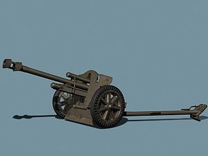 german howitzer wwii 3d model