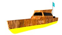 Kazakhstan wooden Boat
