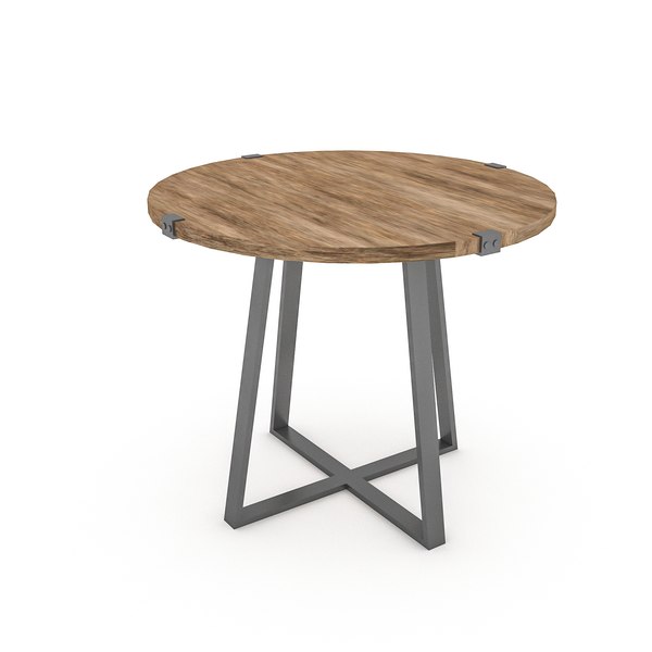 wooden table 02 3D model