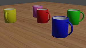 mug low-poly 3D model