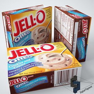 3d model jell-o oreo pudding
