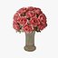 3d roses vase