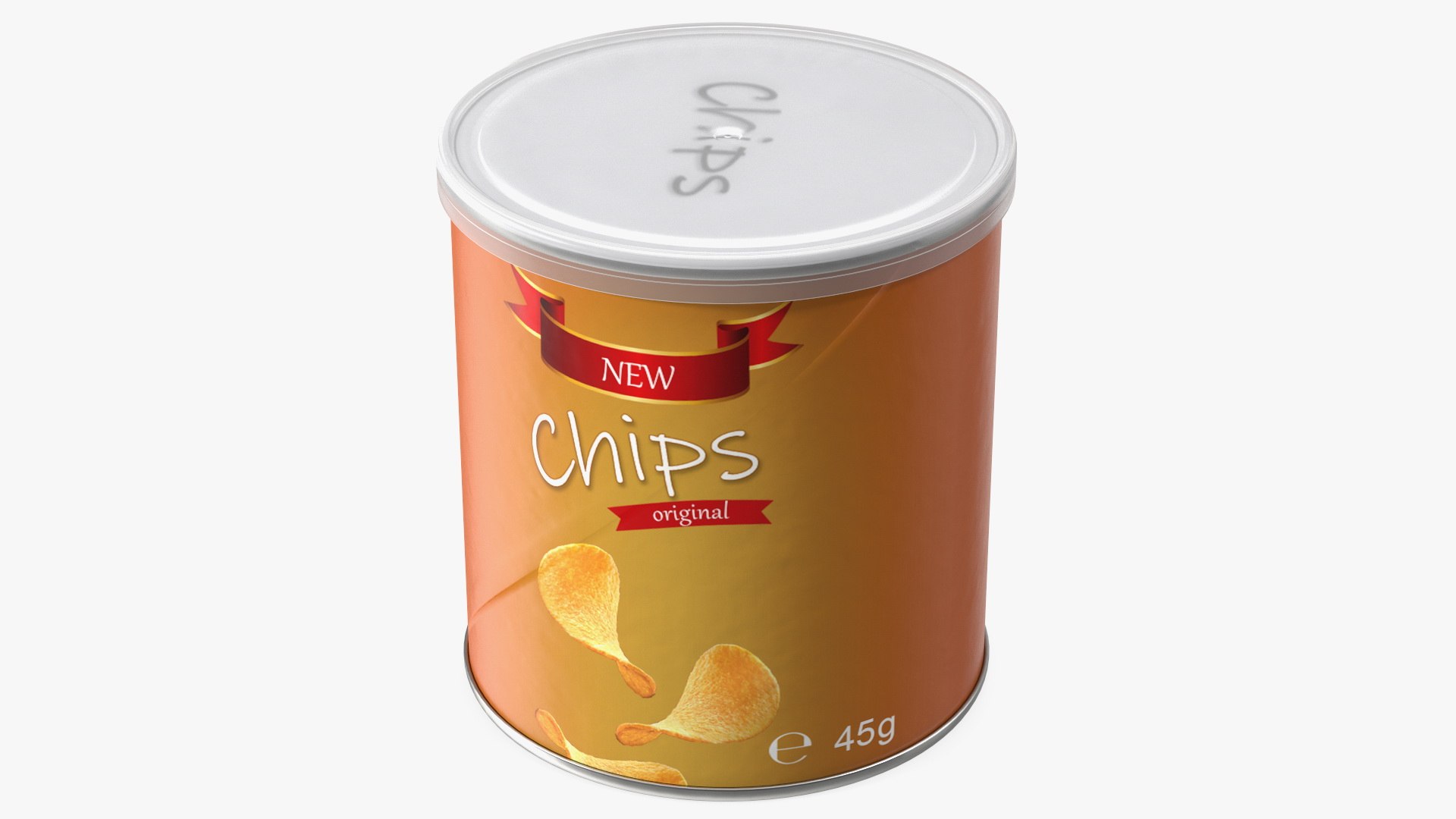 Potato Chips Small Tube 3D model preview