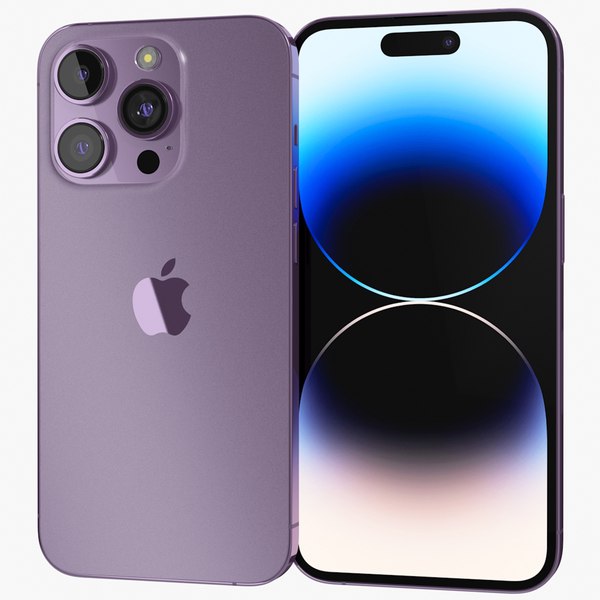 3D Apple iPhone 14 Pro Deep Purple model