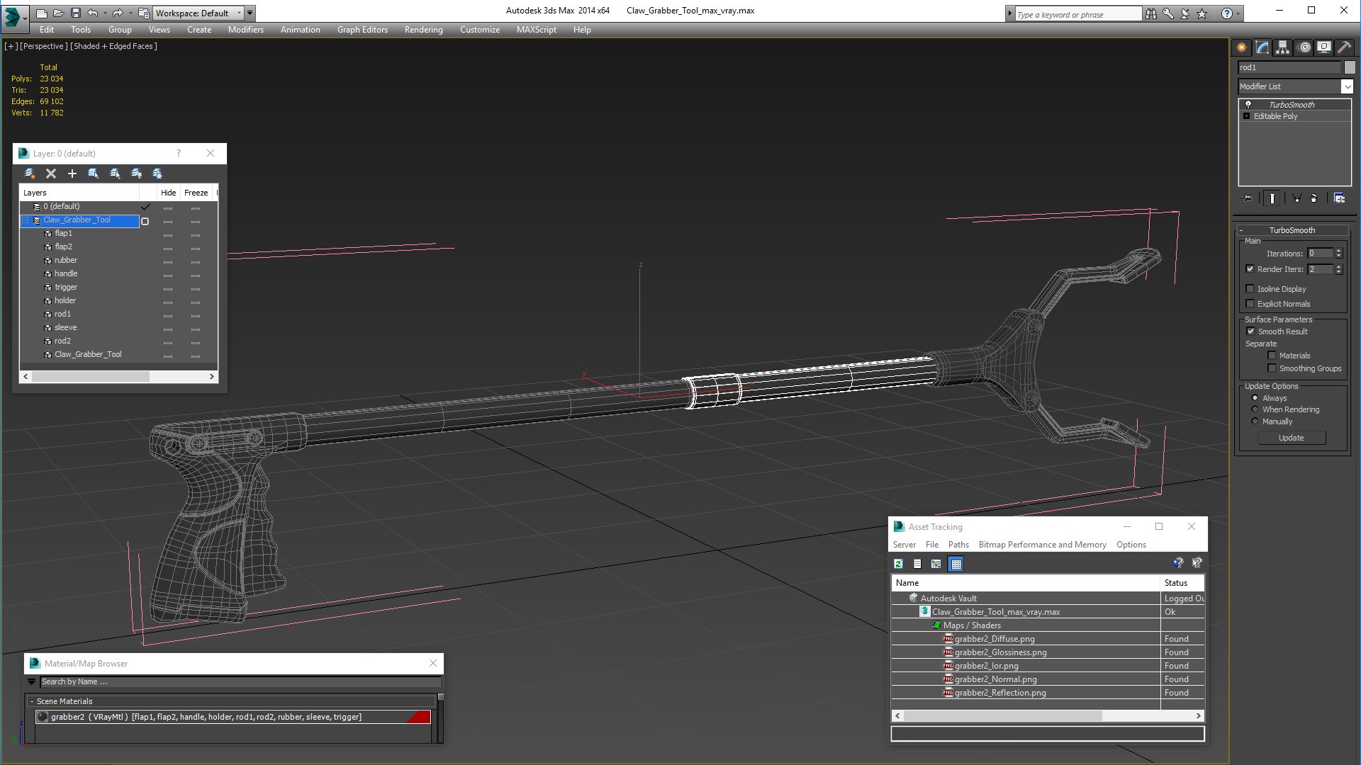 3D Claw Grabber Tool Grab - TurboSquid 1689265