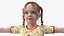 Child Girl in Dress T-Pose