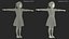 Child Girl in Dress T-Pose
