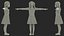 Child Girl in Dress T-Pose