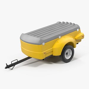 mini cargo utility trailer 3D model