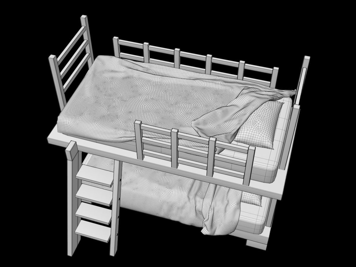 3d model of bunk bed