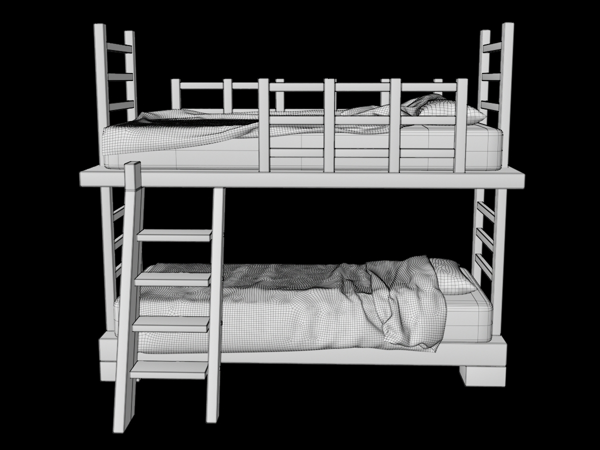 3d model of bunk bed